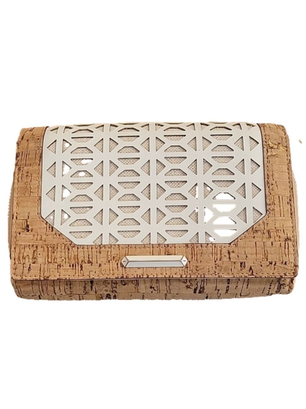 Stella & Dot Nolita Medium Geo Cork Wallet Crossbody Purse EUC